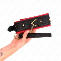 Kink - Collier Avec Laisse En Tissu Uni Ajustable 33-48 Cm X 5,7 Cm